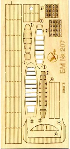 אורל 207/3 עץ פורניר סיפוני קרב של 3 דרגה לה פלורון, צרפת 1729, חיל הים, בקנה מידה 1/100, נייר דגם
