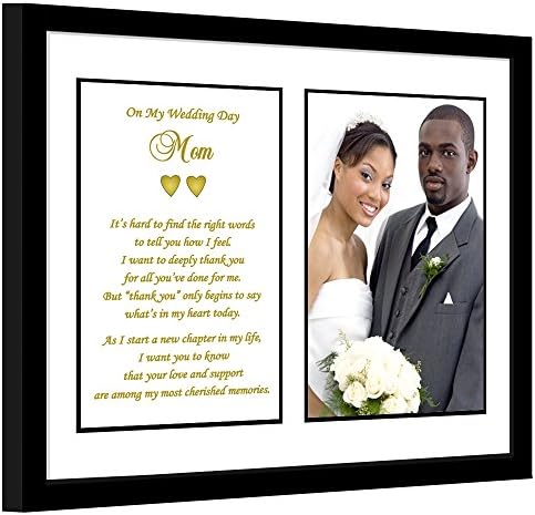 מתנה לחתונה תודה לאמא של החתן או לחתן, שיר לאמא במסגרת 8x10 אינץ ', הוסף תמונה