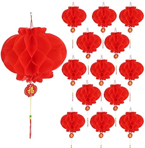 20 חבילה 10 אינץ סיני אדום פנסי נייר, תליית עגול פנסי פסטיבל קישוטי עבור סיני חדש שנה קישוט, שנה