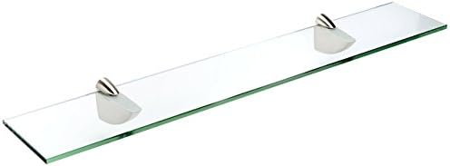 מדף זכוכית זכוכית ספנקראפט, פלדה מוברשת, 6X24