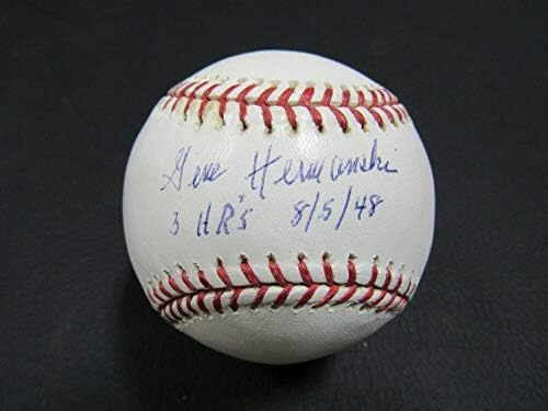 ג'ין הרמנסקי חתום על חתימה אוטומטית רולינגס בייסבול OML w/Insc B123 - כדורי בייסבול עם חתימה