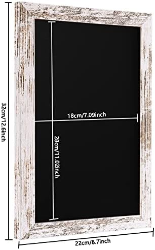 לוח וגיר משטח מגנטי אומטיטי, 8.7 * 12.6, מסגרת עץ לבנה וינטג 'ולוח שחור לשימוש בבית, במשרד ובמסעדה סימן לוח וגיר-2232-ארה