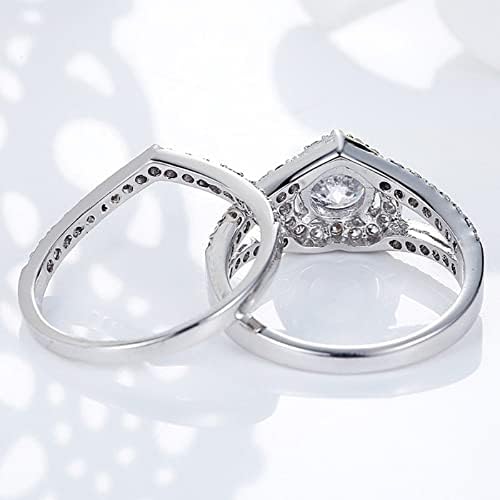 טבעת נישואין לנשים אופנה מדומה ליהלום אביזרי טבעת טבעת ערימה זירקוניה יצירתית טבעות טבעות וינטג '