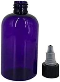 4 גרם בקבוקי פלסטיק סגולים בוסטון -12 חבילה לבקבוק ריק ניתן למילוי מחדש - BPA בחינם - שמנים אתרים - ארומתרפיה