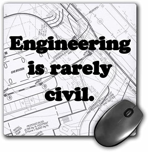 3drose LLC 8 x 8 x 0.25 אינץ 'כרית עכבר, הנדסה היא לעיתים רחוקות מהנדס אזרחי
