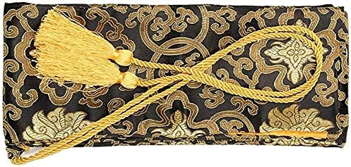 תיק חרב אייכס משמש לתיק אחסון חרב טאי צ'י משי משי קטאנה סמוראית יפנית שקית נשיאה עם פיצול זהב