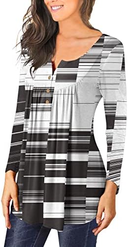 חולצות טוניקה טוניקה של שרוול ארוך מזדמן לבוש לבטנות מובנות לבטן גבוהה עם חולצת חולצת טריקו