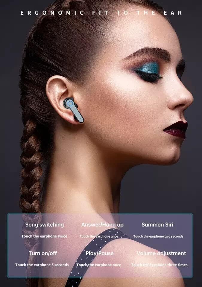 עבור Blu G91S True Wireless אוזניות Bluetooth 5.1 אוזניות בקרת מגע עם מארז טעינה לתצוגה דיגיטלית