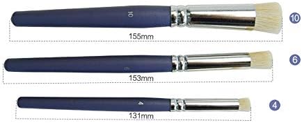 WYWWDXF 3 יחידות/מברשת מברשת מוגדרת/דקו שסטנסיל מברשת מברשת בעבודת יד עט עט עט פיגמנט טקסטיל