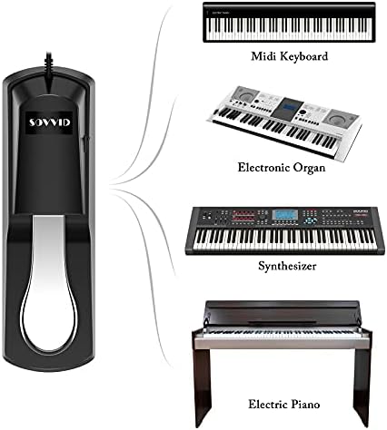 לקיים דוושה למקלדת - דוושת רגל לפסנתר סובויד עם מתג קוטביות לכל המותגים מקלדות אלקטרוניות, מקלדות מידי,
