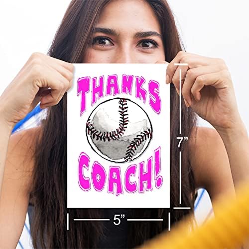 לשחק חזק תודה בייסבול המאמן אתה מדהים 3-חבילת ברכה תודה כרטיסי להגדיר מושלם עבור הנוער ספורט בייסבול