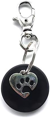 שונגיט לחיות מחמד צווארון קסם - הגנה טבעית לכלבים חתולים עמיד שחור קריסטל אבן תרמיל תיק מפתח שרשרת