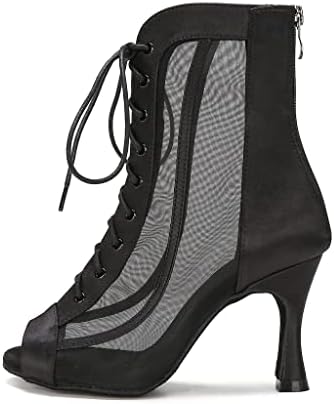 מגפי ריקוד אולם נשפים נשים נעלי שמלת סלסה לטינית תרגול הנעלה בגודל 3.5 אינץ 'yt209