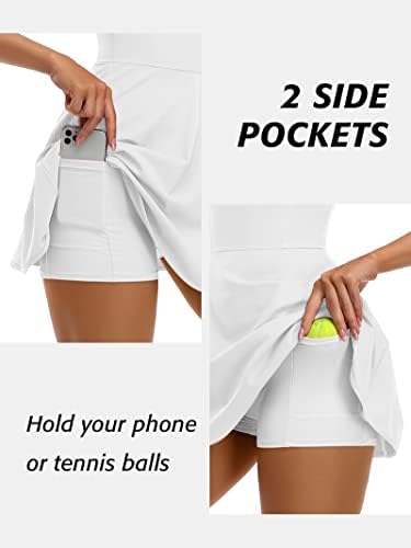 שמלת גולף טניס אטרקו לנשים עם מכנסיים קצרים ושמלת אימון אתלטית ללא שרוולים מובנית עם כיסים