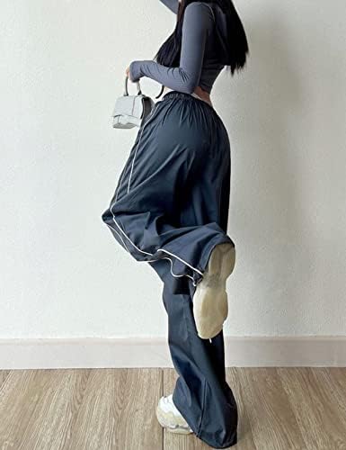 מכנסי מצנח נשים אתליסאן מכנסי מסלול רחבים רחבים לנשים לנשים