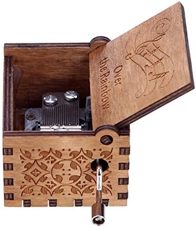 Vktech 18 הערה קופסת מוסיקה מעץ קופסת מוסיקה עתיקה קופסת מוסיקה מגולפת מתנות ליום הולדת קישוט קישוט