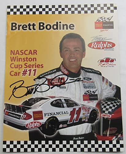 ברט בודין חתום על חתימה אוטומטית 8.5x11 צילום I - תמונות NASCAR עם חתימה