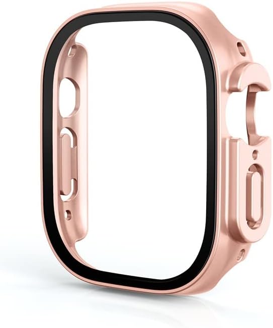 Sawidee זכוכית+מארז ל- Apple Watch Ultra 49 ממ רצועה Smartwatch PC פגוש+מגן מסך כיסוי מחוספס IWatch Series אביזרים