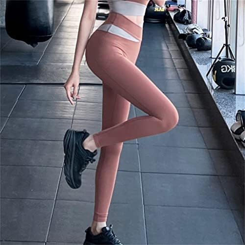 סט בגדי יוגה נשות יוגה אסף תחתון הרמה הדוקה מירך מותניים גבוהות מכנסי יוגה בגדי ספורט