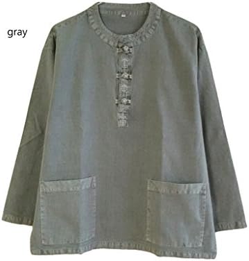 אלטייר גברים נשים כותנה חולצת רקמה או מכנסיים בגדי מדיטציה זן, בגדי מקדש