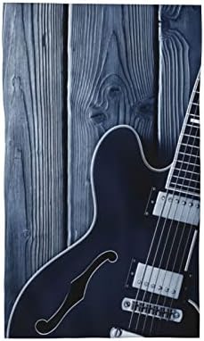 מגבת יד של אובה גיטרה כחולה בגיטרה כביסה מטליות אצבעות אצבעות מגבות כותנה מהירות יבש רך סופג חדר אמבטיה חוף
