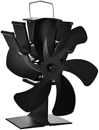 לינלין שחור אח מאוורר 6 חום מופעל תנור מאוורר יומן עץ צורב אקו ידידותי שקט מאוורר בית חום הפצה