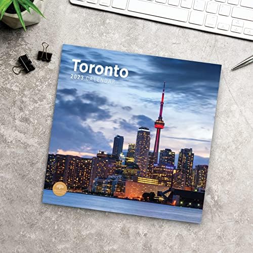 2023 לוח השנה של טורונטו קיר לפי יום בהיר, 12x12 אינץ ', צילום נוף יפהפה קנדה