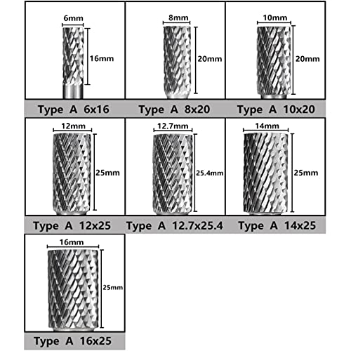 כפול חיתוך קבצי סיבוב לקוטר מתכת 12-25.4 ממ 6 ממ שוק טונגסטן קרביד בור סיביות סיבוב סיבוב כלי
