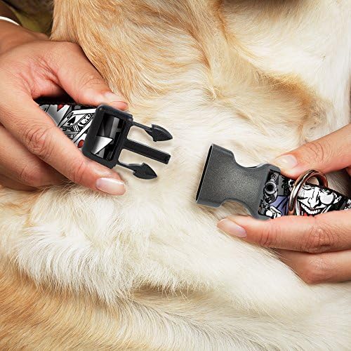 אבזם-למטה כלב צווארון פלסטיק קליפ הג ' וקר להוות כרטיסי חחחח שחור אפור 16 כדי 23 סנטימטרים 1.5 אינץ רחב