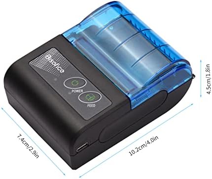 מדפסת תרמית של Leepesx, מדפסת תרמית ניידת מיני אינץ '2 אינץ' אלחוטית אלחוטית קבלת USB מדפסת