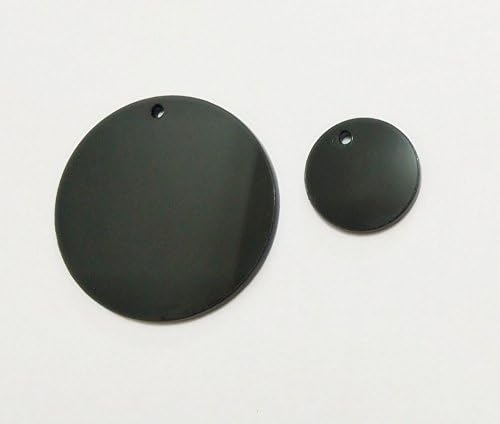 15 יחידות עיגול עגול אקרילי שחור עם חור, פרספקס שחור מעגל ריק מעגל עגול דיסק עגול עגיל אביזר עגיל 1/8 עובי