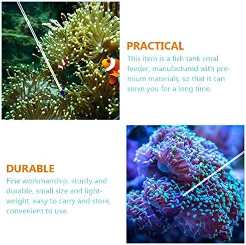 פופטפופ 2 יחידות מזין אלמוגים צינור סיליקון מזין אלמוגים מזין אלמוגים מזין דגי אקווריום ארוך