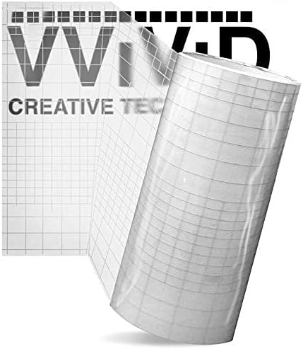 Vvivid gross gloss ברור ויניל העברת נייר גליל דבק עצמי עם גיבוי רשת 12 אינץ 'x 7 רגל 3 מיל