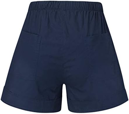 מכנסיים קצרים של Pollyanna Keong לנשים קיץ מזדמן, מכנסיים קצרים במותניים קשתות נשים רופפות מכנסיים קצרים