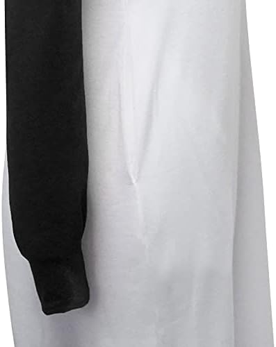 נשים מודפס ארוך שרוול חולצה עם כיסים מזדמן רופף צווארון עגול בסוודרים סווטשירט ארוך חולצה חולצות