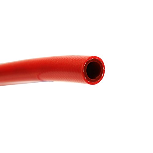 כ ס 1/8 מזהה אדום גבוהה טמפ מחוזק סיליקון דוד צינור צינורות, נמכר לכל רגליים, מקסימום טמפרטורת דירוג: 350
