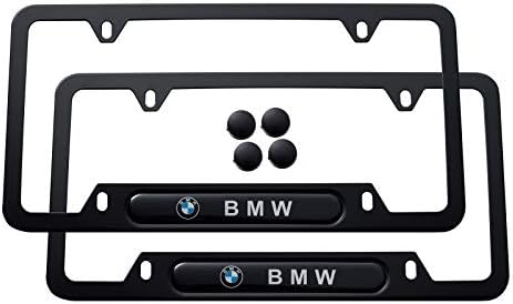 2 חבילות למסגרות לוחיות רישוי מתאימות ל- BMW X1 X3 X5 X6 Z4 X6 X7 M סדרה 1 3 5 6 7 סדרה - שחור מגן מזג אוויר