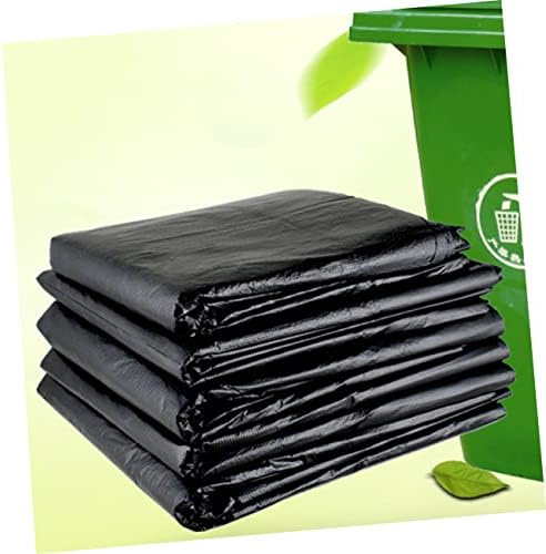 Zerodeko 50 pcs/סט שקיות אשפה שחורות זורקים תיקים שקיות זבל כבדות חד פעמיות שקיות אשפה לאמבטיה שקיות דשא גדול