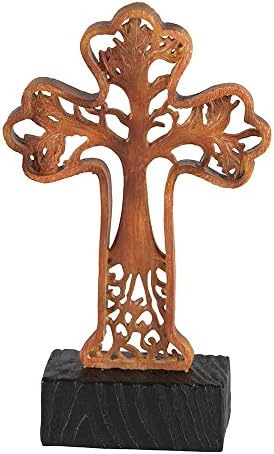 עץ דיקסון עץ החיים צלב טון עץ מרקם 3 x 6 צלמת שולחן אבן שרף