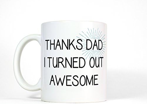 הכי טוב תודה אבא התברר לי מתנת ספל קפה מדהימה לאבא, 11 עוז, לבן