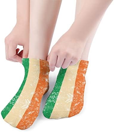 דגל רטרו של אירלנד גרבי ספורט נמוך חתוך נמוך גרבי קרסול קרסול אתלטים המריצים גרביים קצרות לגברים נשים