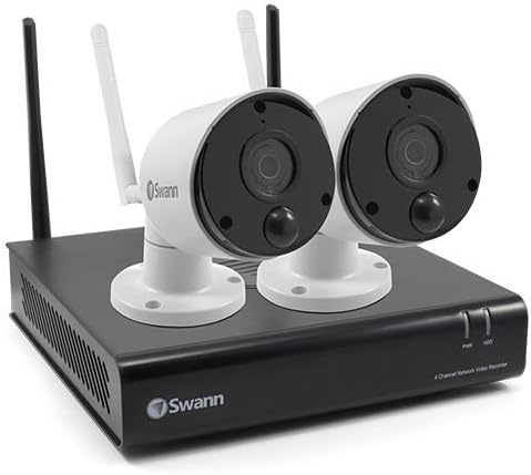 SWANN 2 מצלמה 4 ערוץ 1080p Wi-Fi NVR מערכת אבטחה