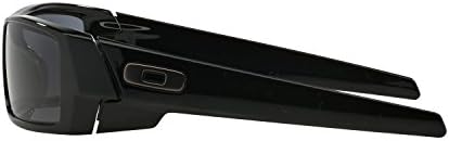 משקפי שמש אוקלי גסקים שחור מלוטש עם עדשה אפורה + מדבקה