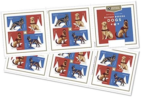 כלבי עבודה צבאיים בולי דואר אמריקאים גיליון 20 בולי דואר לנצח סקוט 4508 ב