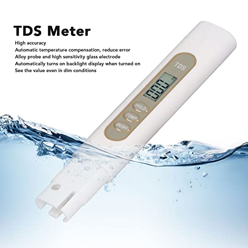 מד TDS דיגיטלי, בודק איכות מים פיצוי טמפרטורה אוטומטי דיוק גבוה 3 מפתחות צלזיוס פרנהייט מעלות סגסוגת