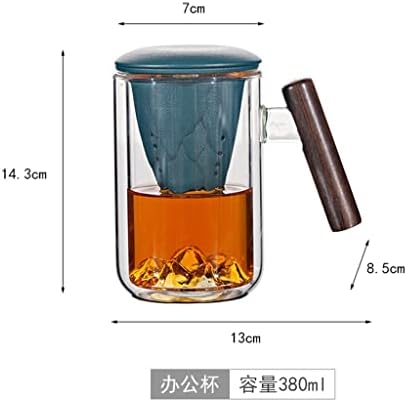ZHUHW כוס תה כוס כוס כוס עם מכסה פילטר כוס תה תה אישי תה מבושל כוס תה מבודד כוס משרדים