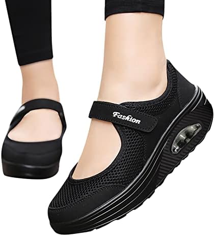 סנדלי פלטפורמה של Pgojuni לנשים, נעלי הליכה מחליקות אוויר סוכרתיות, נעלי סוכרת אורטופדיות עם תמיכה