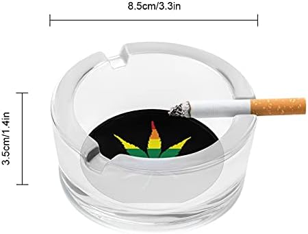 קשת קשת קנאביס דגל עלים סיגריות מעשנים מאפרות זכוכית מגש אפר למשרד ביתי שולחן שולחן שולחן