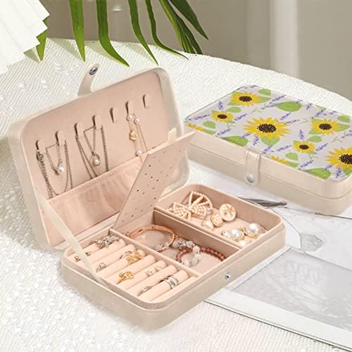 קופסת תכשיטים תכשיטים קטנים של Innewgogo תיבת תכשיטים פו מארגן צמיד טיולים ארגוני אחסון קופסאות לנשים