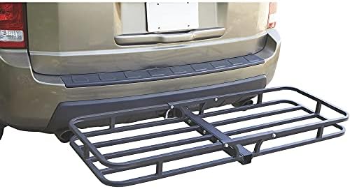 Carrier Cargo של Carrier Hitch Steel - 500 קילוגרם. קיבולת, שחור, 53.5in.l x 19.5in.w x 5in.h